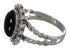 Genuine Sterling Silver Jet Southwestern Ring Size 8-1/4 RX88318